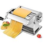 Stainless Steel Pasta Maker Machine | 9 Thickness Setting Ravioli Cutters | Homemade Pasta Machine