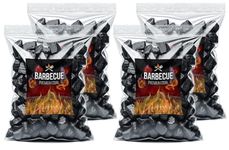 BBQ Wood Coal for Barbeque Grilling - Koyla for Cooking, Coal for Smoking Food - Grill Premium Long Burning Natural Wood Charcoal - Eco-Friendly Less Smoke Charcoal for Home - No Chemical Use - 2 KG