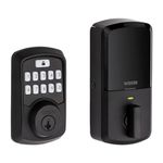 Weiser Aura Matte Black Bluetooth Door Lock, Remote Sharing Compatible with Alexa and Google Assistant, Auto Lock, Create, Disable and Delete Codes Via App, Scheduled and Maintain up to 250 Codes