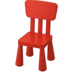 IKEA Mammut Polypropylene Plastic Indoor/Outdoor Children's Chair (Red)