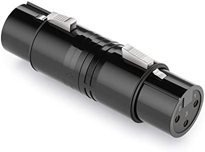 deleyCON Cable de Audio XLR Adaptador Acoplamiento Conector Clavija XLR a Clavija XLR para Cable XLR de 3 Pines Altavoz Micrófono Mezclador Instrumentos Musicales Estudio de Grabación