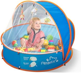 Peradix Paddling Pool for Kids & Pets Infant Ball Pit Tent, Baby Beach Tent, Toddler Wading Pool UV Sun Shelter Canopy with Mosquito Net, Portable Pop Up Tent Summer Beach Toys for Child
