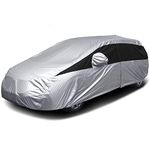 Titan Lightweight Poly 210T Car Cover for Hatchbacks 419-460 cm. Waterproof, UV Protection, Scratch Resistant, Driver-Side Zippered Opening. Fits Prius, Focus, Civic and More.