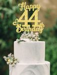 44 Birthday Cake Toppers-Gold Glitter, 44th Cake Topper for Men,44 Cake Topper For Women, 44th birthday decorations,44th Birthday Cake Topper Forty four