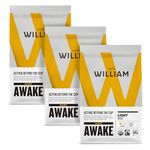 Organic Whole Bean Coffee | Specialty Grade, Certified Fair Trade, Drip, V60, Pour Over, Filter | Café William Sustainably Roasted in Canada - Awake 340.00 g (Pack of 3)