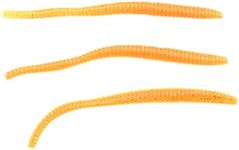 Berkley PowerBait Power Floating Trout Worm Fishing Bait, Orange Peel, 3in | 8cm, Irresistible Scent & Flavor, Realistic Worm Profile, Ideal for Trout and More