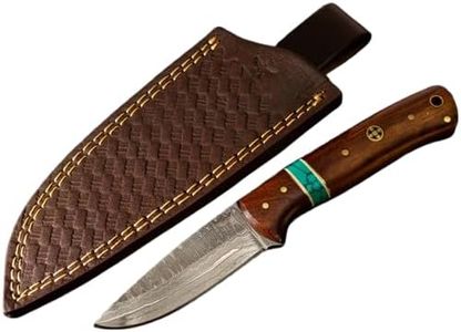 HomeTown Knives 8 Inch Sanmai Drop Point Knife with Stone Rosewood Handle