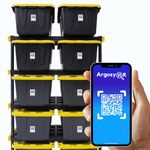 Argosy QR Smart Labels for Moving, Storage, Organizing, Business - Scan QR Code Stickers on Totes, Boxes - Free iOS & Android App (40 Labels, 2" x 2", White)