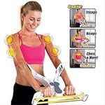 Arm Workout Machine Upper Body Resistance Exercise with 3 System Resistance Training Bands for Women Tones Strengthens Arms Biceps Shoulders Chest