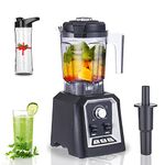 Biolomix Professional Blender, 2200W 3 preset smart IQ, Stepless speed regulation,2L capacity with 600ML Portable Bottle,Smoothie Blender for Crushing Ice, Soup,Baby food.Grain grinding