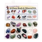 Rock and Mineral Educational Collection in Collection Box - 18 Pieces with Description Sheet and Educational Information. Limited Edition