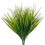 BELLE VOUS Artificial Plastic Wheat Grass Plants (6 Pack) - Realistic Fake Indoor/Outdoor Greenery Shrubs for Home, Office, Garden & Kitchen - Hanging Bushes for Wedding, Table Decor and Verandah