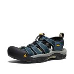 KEEN Men’s Newport H2 Closed Toe Water Sandals, Navy/Medium Grey, 7.5
