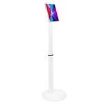 Mount-It! Universal Tablet Floor Kiosk | Theft-Deterrent Tablet Stand | Adjustable Tablet Kiosk Floor Mount for iPad, Galaxy & Surface Tablets (White)