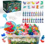 Kiditos Magic Water Elf Toy Kit, Aqua Fairy Water Gel Kit with 20 Magic Gels, 10 Dinosaur Molds. Christmas Gifts, Birthday Gifts, Party Favors, Arts & Crafts DIY STEM Kits for Kids(20 Colors)