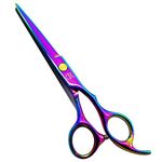 feng chun Professional Hair Cutting Shears,6 Inch Barber Hair Cutting Scissors Sharp Blades Hairdresser Haircut For Women/Men/Kids 420C Stainless Steel Rainbow Color