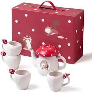 RESVUGA Mushroom Teapot & Mugs Set