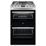 AEG Double Cavity Oven with Gas Hob CGX1130ACM, Capacity 83/36L, 2 Cooking Zones, Catalytic Self-Cleaning Oven, Cooker with Grill function, Heat Indicators, Gas Safety, Cooling Fan, 899-917x550 mm