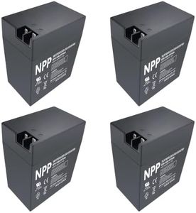 NPP NP6-14Ah(4 Pcs) 6V 14 Ah Rechargeable Sealed Lead Acid Battery for Parmak 901 & Magnum Solar Park & Teledyne B8-6 Emergency Lighting