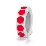 Round Stickers Red 13mm Circle Labels with Color Coding Dot Sticker Waterproof Removable Roll of 1000