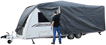 Andes Grey 21-23FT Heavy Duty Deluxe Breathable Waterproof Caravan Cover