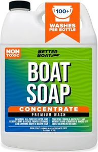 Premium Grade Boat Soap, Marine Concentrate Cleaner, 1 Gallon, Wash and Wax for Freshwater and Saltwater Use, Cleans Fiberglass Boat Hulls, RVs, Marine Cleaning Supplies