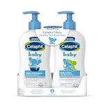 Cetaphil Baby Wash & Shampoo Plus Body Lotion, Healthy Skin Essentials, Head to Toe Hydration for up to 24 Hours, for Delicate, Sensitive Skin, 2-Pack,White