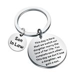 KUIYAI Son In Law Gift Son In Law Keychain Wedding Gift Groom Gift from Mother In Law Father In Law