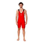 RXN Weight Lifting Singlets Dress for Men (M, RED)