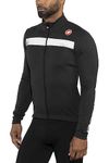 CASTELLI Men's Puro 3 Jersey FZ, Fleece Insulated Long Sleeve Zip Up with High Collar for Road and Gravel Biking I Cycling Light Black
