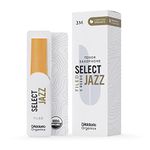 D'Addario Organic Select Jazz Filed Tenor Saxophone Reeds - Sax Reeds - The First & Only Organic Reed - 3 Medium, 5 Pack