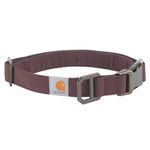 Carhartt Nylon Duck Dog Collar, Fully Adjustable Durable 2-Ply Cordura Nylon Canvas Collars for Dogs, Deep Wine, Large, Deep Wine (Nylon Canvas & Webbing), Large