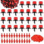 HASTHIP® 100Pcs drip irrigation kit, Adjustable Irrigation Dripper Sprinklers, 8-Hole Misting Nozzle Irrigation System for Potted Plants, Flower Pots, Water Saving Watering Kit for Garden
