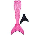 Fin Fun Wear-Resistant Mermaid Tail for Swimming with Monofin, Malibu Pink, Youth 8