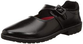 BATA girls Nova Ballerina Black, Black 6 UK Uniform Dress Shoe (4116489)