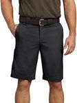 Dickies Men's 11 Inch Relaxed Fit Stretch Twill Work Short, Black, 36