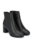 Delize Women's Mid Heel Ankle Length Boots Black, 6 Uk