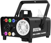 Cadxinqitai Fog Bubble Machine 2-in-1 with RGB 6 Lights 800W stage lights Wireless Remote Control smoke bubble Machine for Halloween，Party，Wedding，Stage Effect，Outdoor Events，parties Birthday，DJ
