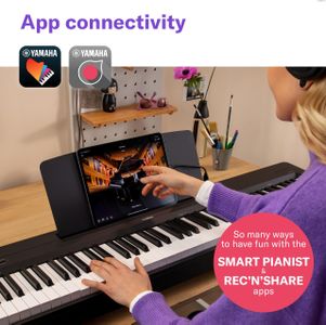 Yamaha P-145BT Digital Piano – Black, Portable Keyboard