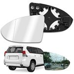 Teokantz VW Golf MK7 Wing Mirror Glass Left Passenger Side Mirror Replacement Power Heated for VW Golf MK7 2013-2020 Door Wing Mirror Glass Blind Spot Left Hand Side White