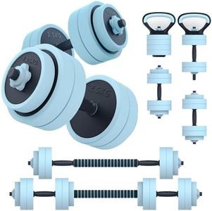 PASYOU 4 in1 Dumbbells Set,Adjustable Dumbbell Set for Gym Used as Barbell, Kettlebells,Push up Stand Dumbbell Body Building 20KG Set,Free Weights Set for Home Fitness