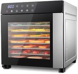 Amzgachfktch Food Dehydrator Machine 25QT, 8 Trays Stainless Steel Dehydrator Machine, Large Capacity Dehydrators for Food and Jerky, Herbs, Yogurt, Veggies, Dog Treats (Recipe Included)