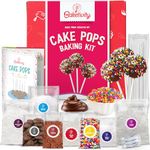 Baketivity Kids Baking Set, Meal Cooking Party Supply Kit for Teens, Real Fun Little Junior Chef Essential Kitchen Lessons, Includes Pre-Measured Ingredients, Delicious Cake Pops