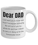 Fathers Day Mug from Daughter Son, Dear Dad, Birthday Gifts, Funny Daddy Cup, Coffee Tea, Christmas Presents - wm3293