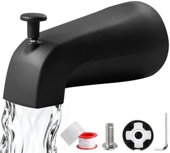 Bathtub Faucet Replacement with Diverter, Shower Tub Spout Replacement Fits 1/2" Copper Water Tube, Bath Tub Spout Slip-On 3/4" IPS Threaded Pipes Bathroom Bathtub Faucet with Hex Wrench.