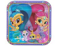 American Greetings Shimmer and Shine Dinner Square Plate (8 Count)