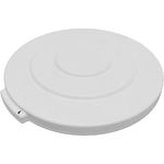 SPARTA Bronco Round Waste Bin Trash Container Lid 20 Gallon - White