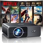 【NetfIix Officially & DoIby Audio】Projector 4K, 1000ANSI Portable Smart Projectors for Home Cinema, Fully Auto Screen Adjustment, TOPTRO FHD 1080P Bluetooth WiFi 6 Bedroom Projector for Smartphone/PS5