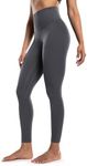 POSHDIVAH Women's Yoga Leggings High Waisted Cloud-Feeling Workout Lounge Soft No See Through Pants 25" for Running Athletic Gym Grey X-Large