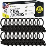 DC Cargo Heavy-Duty Steel E Track O Ring (Pack of 20) E Track Accessories E Track Rings Anchors for E Track Rail Tie-Down System to Secure Cargo in Enclosed/Flatbed Trailers, Trucks